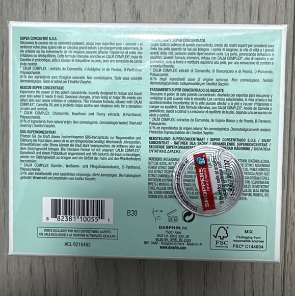 Darphin lntral Super Rescue SOS concentrate 4 x 7ml New in box $230 - Picture 2 of 2